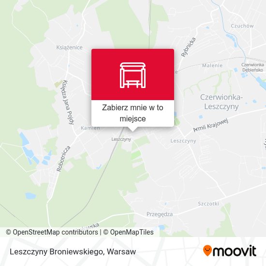 Mapa Leszczyny Broniewskiego