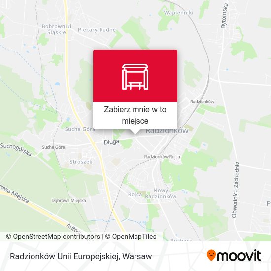 Mapa Radzionków Unii Europejskiej