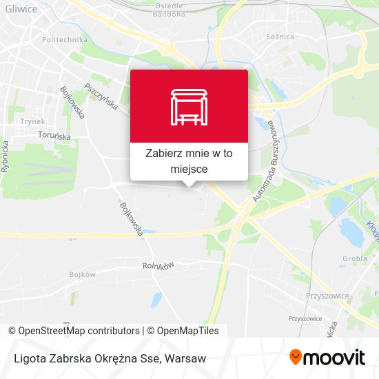 Mapa Ligota Zabrska Okrężna Sse