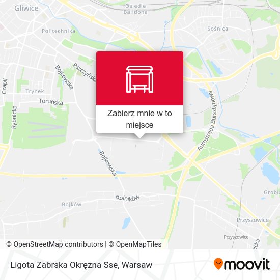 Mapa Ligota Zabrska Okrężna Sse