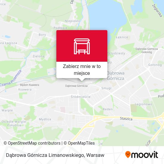 Mapa Dąbrowa Górnicza Limanowskiego