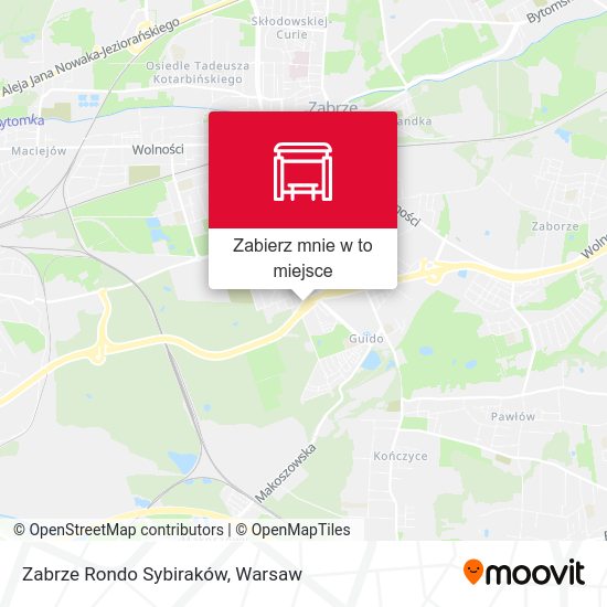 Mapa Zabrze Rondo Sybiraków