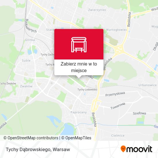 Mapa Tychy Dąbrowskiego