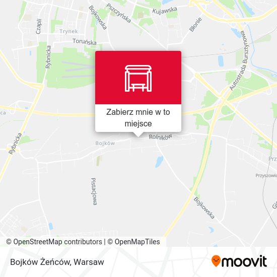 Mapa Bojków Żeńców