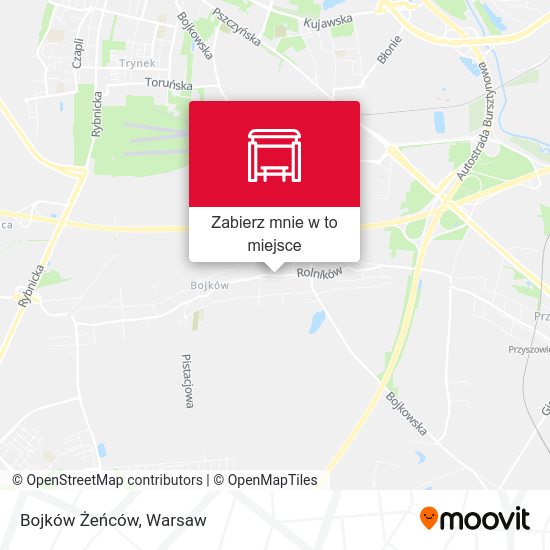 Mapa Bojków Żeńców