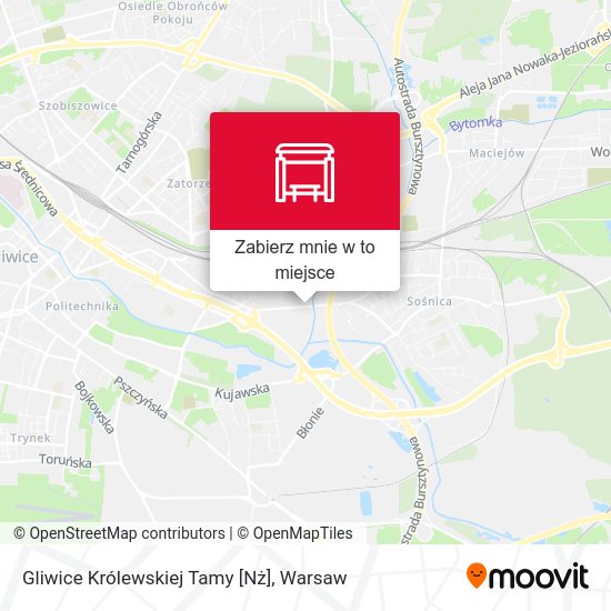 Mapa Gliwice Królewskiej Tamy [Nż]