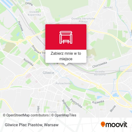 Mapa Gliwice Plac Piastów