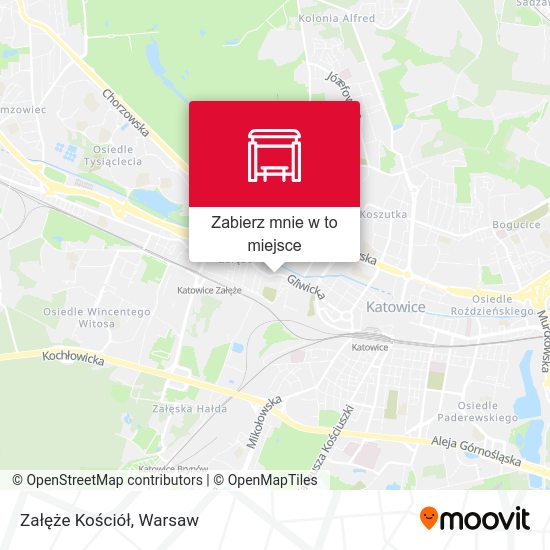 Mapa Załęże Kościół