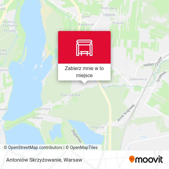 Mapa Antoniów Skrzyżowanie