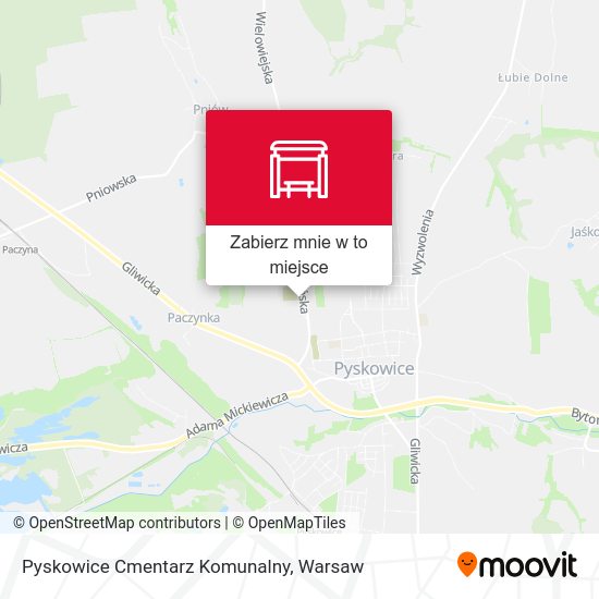 Mapa Pyskowice Cmentarz Komunalny