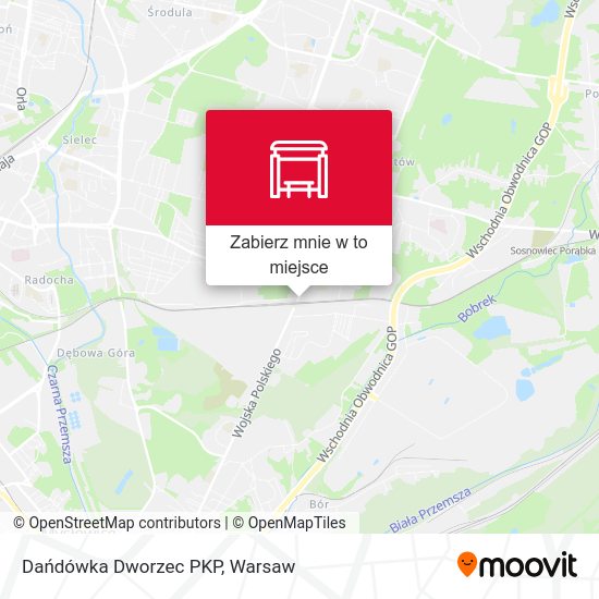 Mapa Dańdówka Dworzec PKP