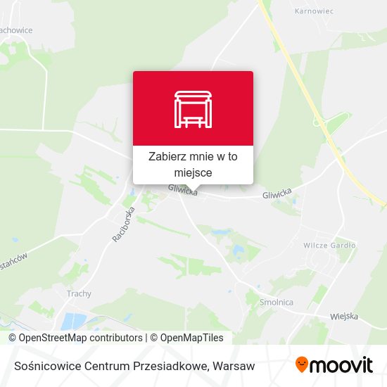 Mapa Sośnicowice Centrum Przesiadkowe