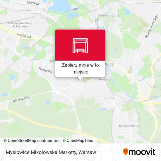 Mapa Mysłowice Mikołowska Markety