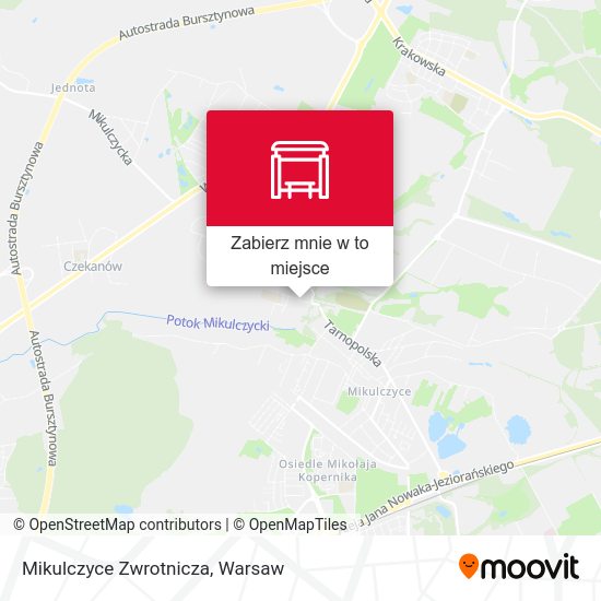 Mapa Mikulczyce Zwrotnicza