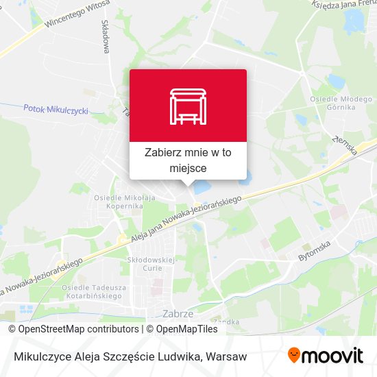 Mapa Mikulczyce Aleja Szczęście Ludwika