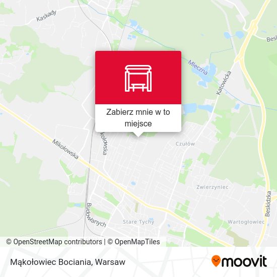 Mapa Mąkołowiec Bociania