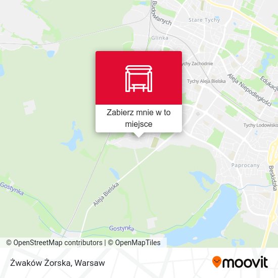 Mapa Żwaków Żorska