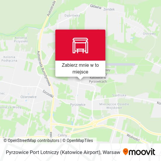 Mapa Pyrzowice Port Lotniczy (Katowice Airport)