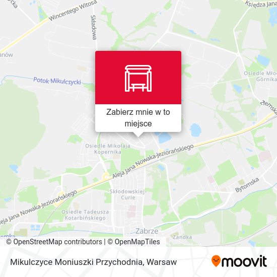 Mapa Mikulczyce Moniuszki Przychodnia