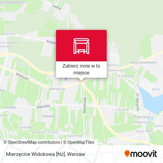 Mapa Mierzęcice Widokowa [Nż]