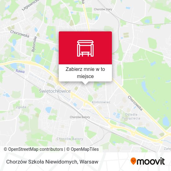 Mapa Chorzów Szkoła Niewidomych