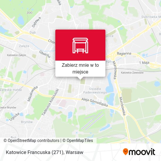 Mapa Katowice Francuska (271)