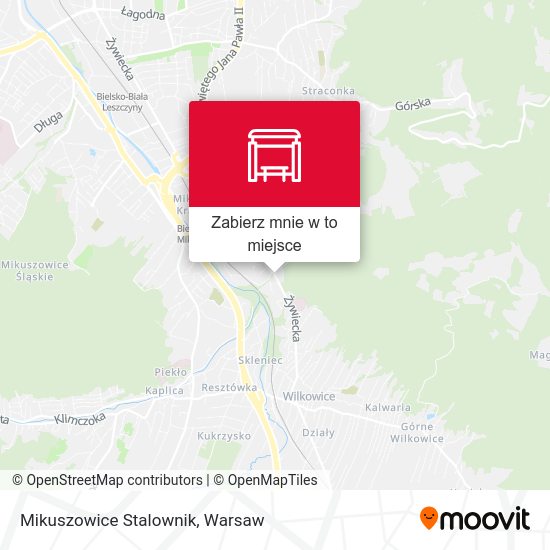 Mapa Mikuszowice Stalownik