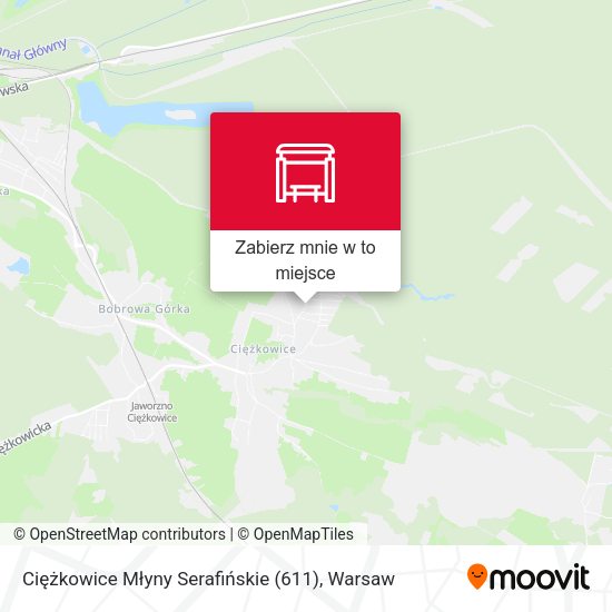 Mapa Ciężkowice Młyny Serafińskie (611)