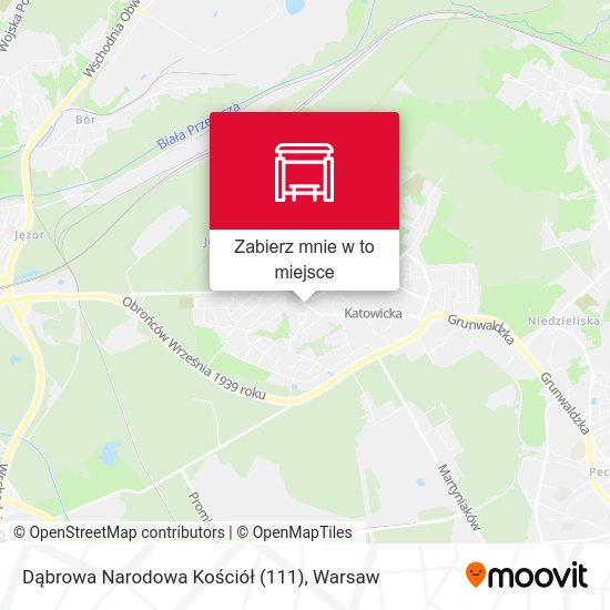 Mapa Dąbrowa Narodowa Kościół (111)