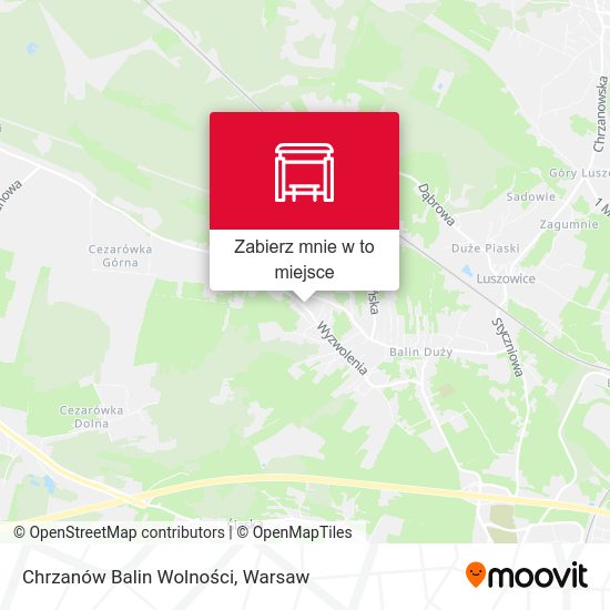 Mapa Chrzanów Balin Wolności