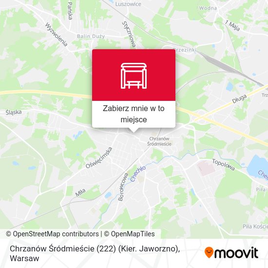 Mapa Chrzanów Śródmieście (222) (Kier. Jaworzno)