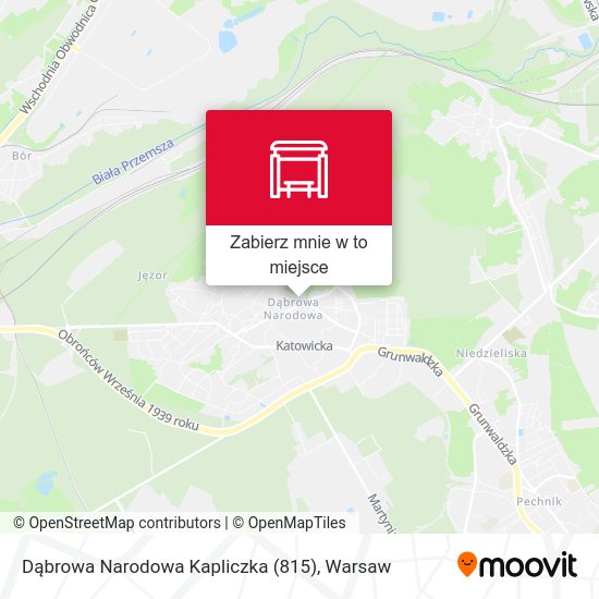 Mapa Dąbrowa Narodowa Kapliczka (815)