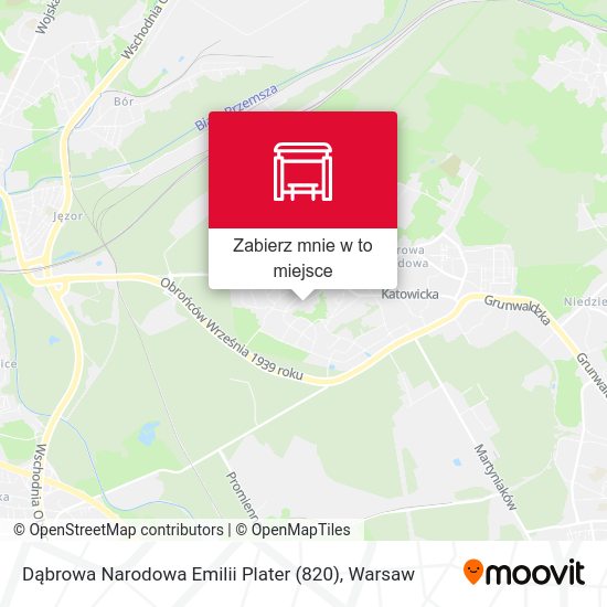 Mapa Dąbrowa Narodowa Emilii Plater (820)