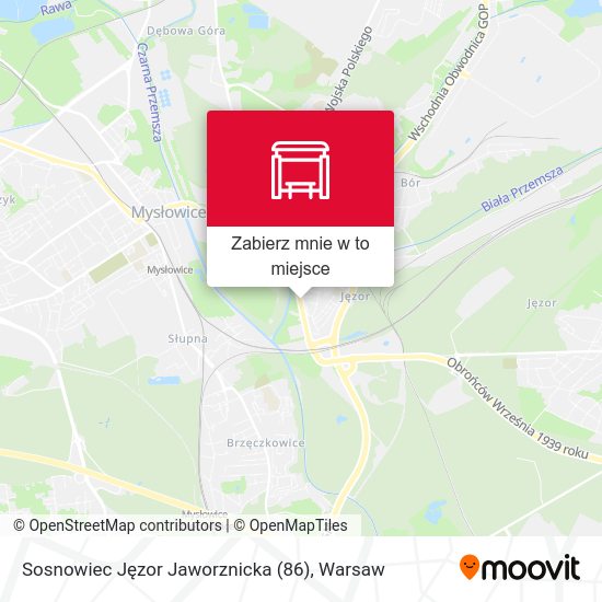 Mapa Sosnowiec Jęzor Jaworznicka (86)