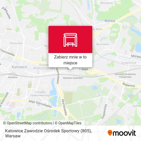 Mapa Katowice Zawodzie Ośrodek Sportowy (805)