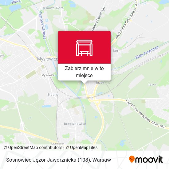 Mapa Sosnowiec Jęzor Jaworznicka (108)