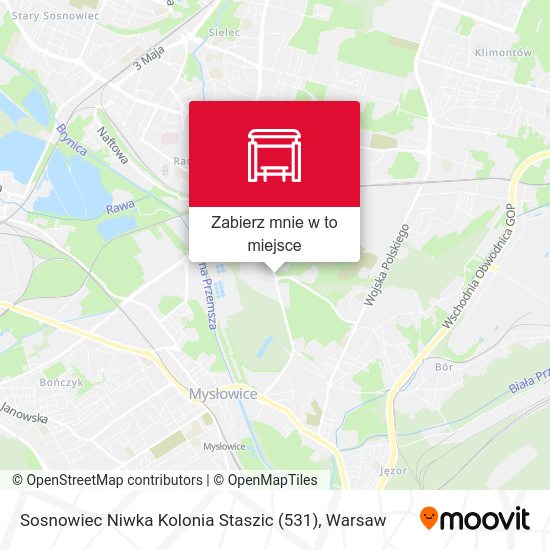 Mapa Sosnowiec Niwka Kolonia Staszic (531)