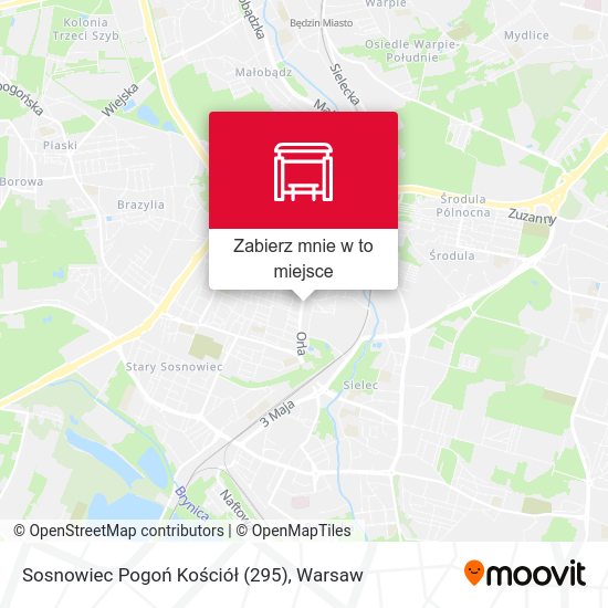 Mapa Sosnowiec Pogoń Kościół (295)