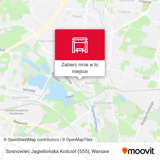 Mapa Sosnowiec Jagiellońska Kościół (555)