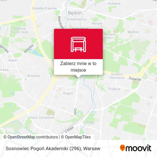 Mapa Sosnowiec Pogoń Akademiki (296)