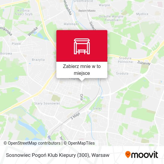 Mapa Sosnowiec Pogoń Klub Kiepury (300)