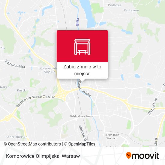 Mapa Komorowice Olimpijska