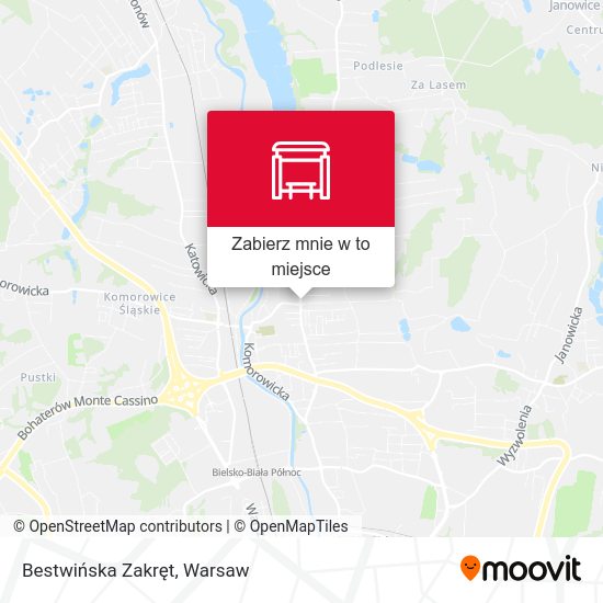 Mapa Bestwińska Zakręt