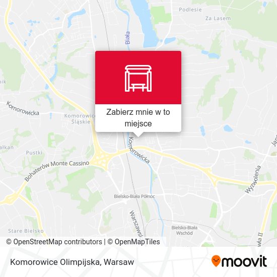 Mapa Komorowice Olimpijska