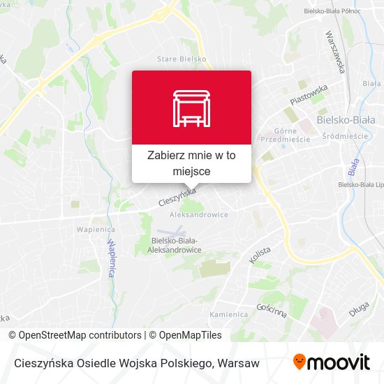 Mapa Cieszyńska Osiedle Wojska Polskiego