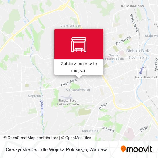 Mapa Cieszyńska Osiedle Wojska Polskiego