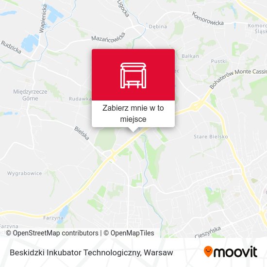 Mapa Beskidzki Inkubator Technologiczny