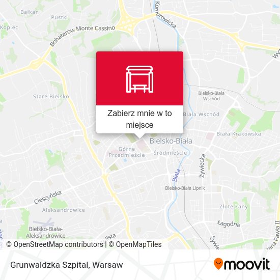 Mapa Grunwaldzka Szpital