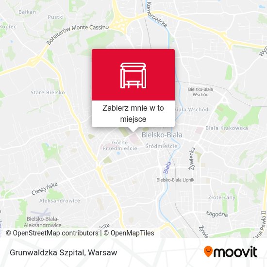 Mapa Grunwaldzka Szpital