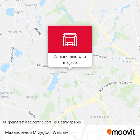 Mapa Mazańcowice Mrzygłód